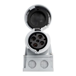 TOMAS DE SOBREPONER INDUSTRIALES, 500V, IP67, 63A, 4H, color negro