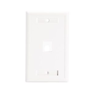Face Plate 1 puerto vertical, color blanco