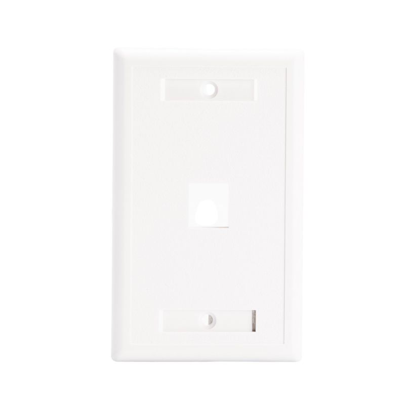 Face Plate 1 puerto vertical, color blanco