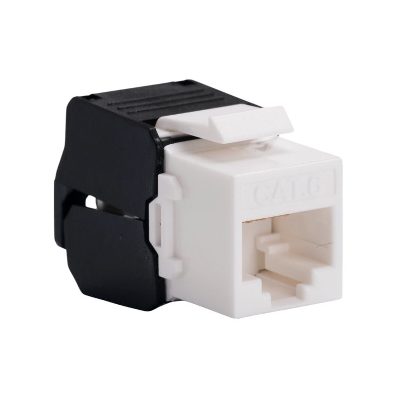 Jack no blindado, CAT 6A, color blanco, tool-less