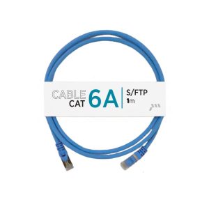 Patch Cord blindado (S/FTP) CAT6A, color azul, 33FT-10M