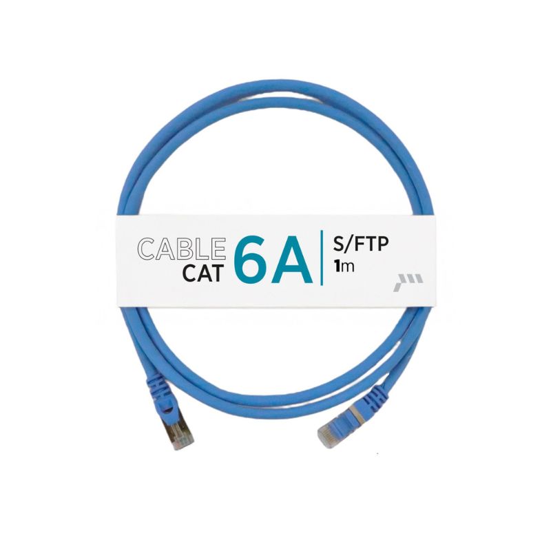 Patch Cord blindado (S/FTP) CAT6A, color azul, 33FT-10M