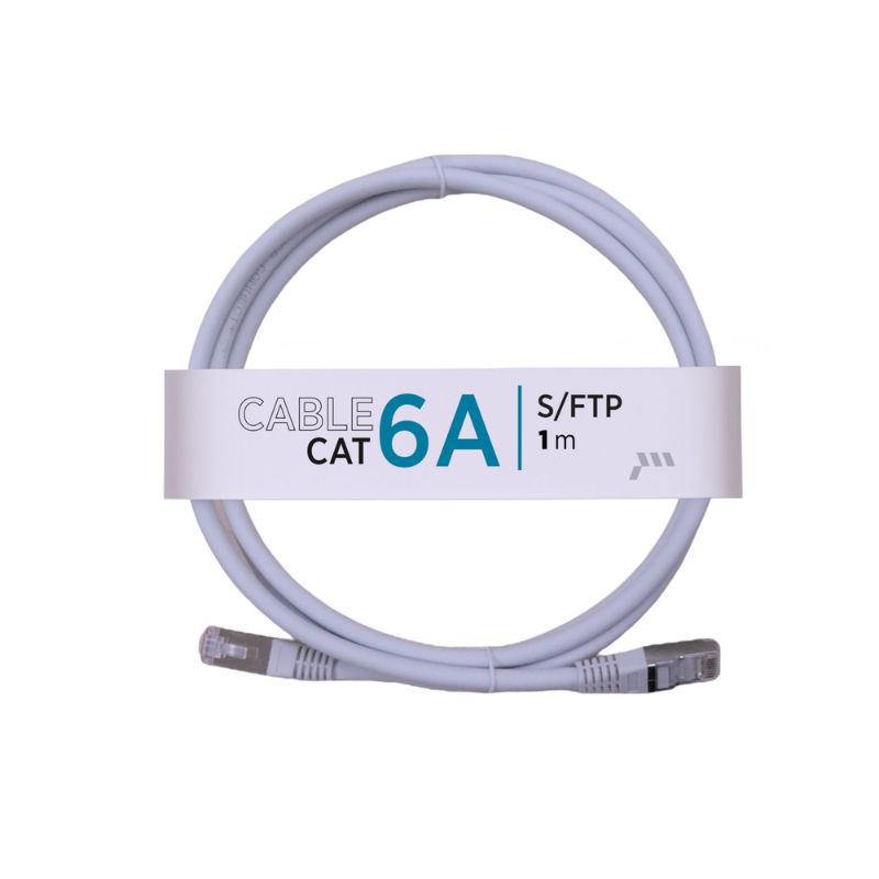 Patch Cord blindado (S/FTP) CAT6A, color gris, 33FT-10M