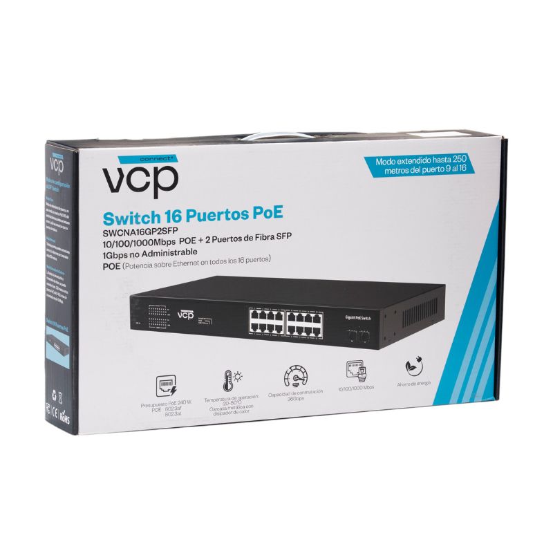 SWITCH SWCA16GP2UP, 16 GIG POE + 2 SFP , NO