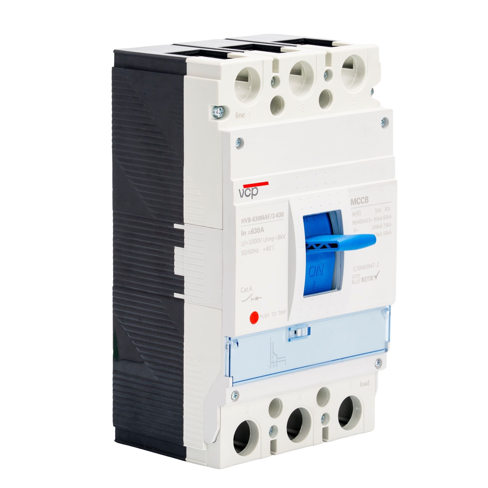Interruptores caja moldeada, 150X257X147mm, 220/440V, 500A, 100kA