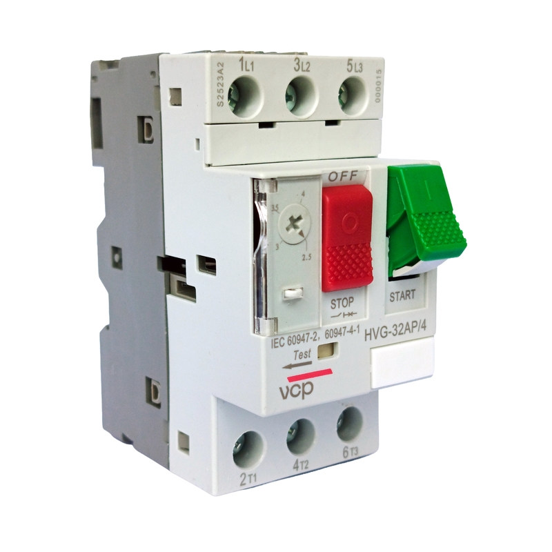Guardamotor, 44,5x61x76mm, 200V/440V, 2.5 – 4A, 100kA