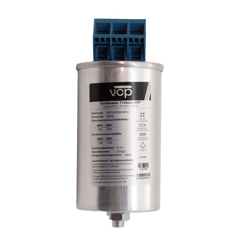 Condensadores de baja tensión 480V, 0.25kVAr
