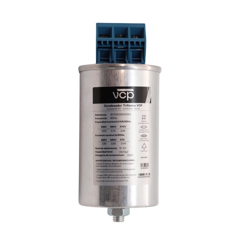 Condensadores de baja tensión 525V, 2.50kVAr