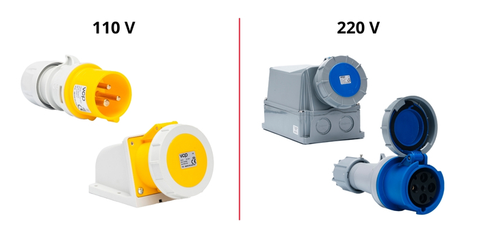 Tomas y clavijas industriales 110-220v vcp