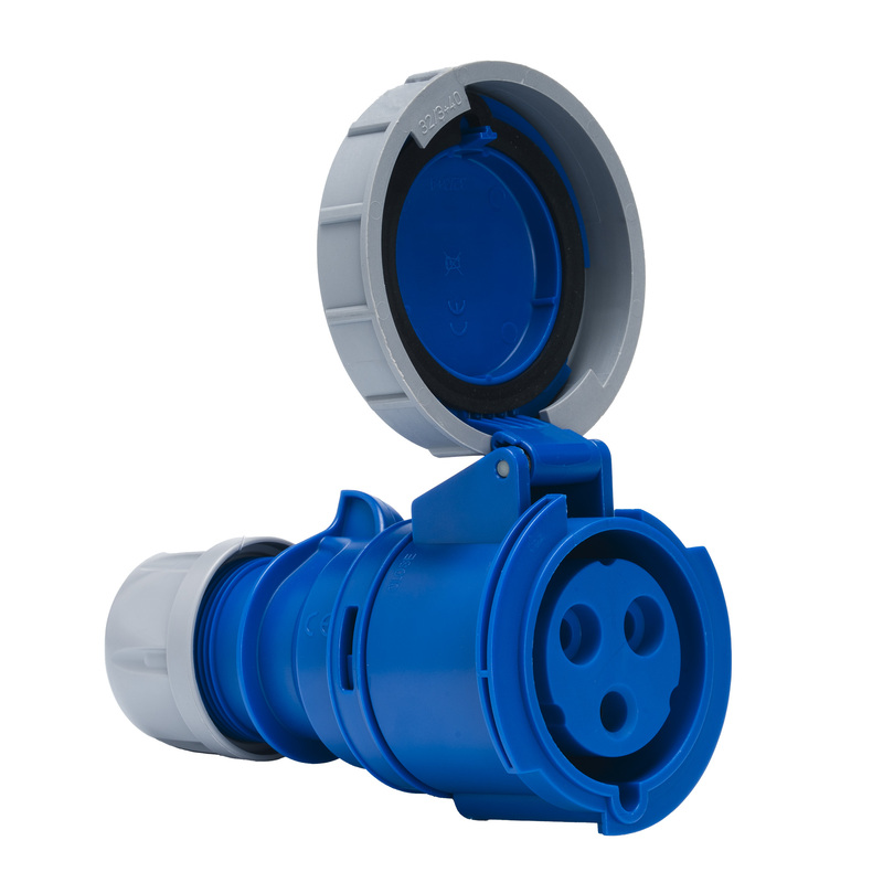 TOMAS AÉREAS INDUSTRIALES, 220V, IP67, 32A, 3H, color azul