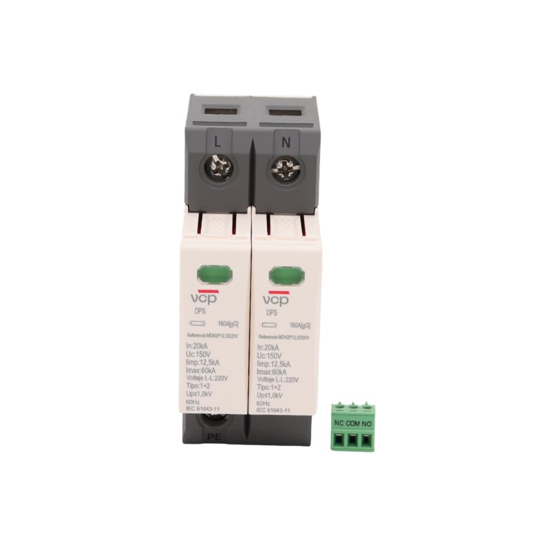 DPS TIPO 1+2 2 POLOS 220V/120 12,5KA10/350 60kA8/20 RIEL DIN