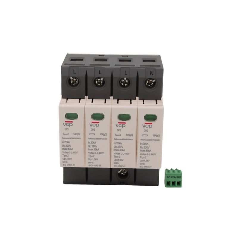 DPS TIPO2 4POLOS 440V 40kA/8,20 RIEL DIN