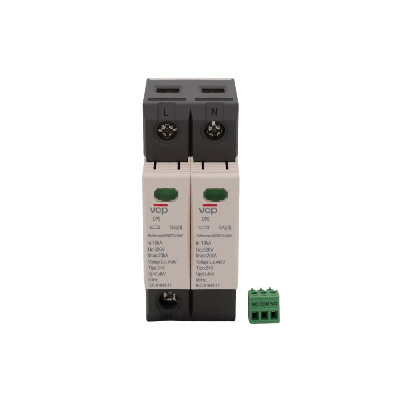 DPS TIPO 2+3 2 POLO 480/277V 20KA 8/20 RIEL DIN
