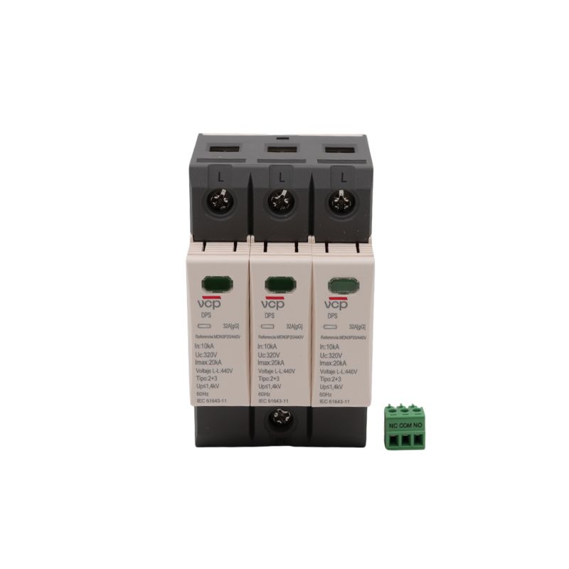 DPS TIPO 2+3 3 POLO 480/277V 20KA 8/20 RIEL DIN