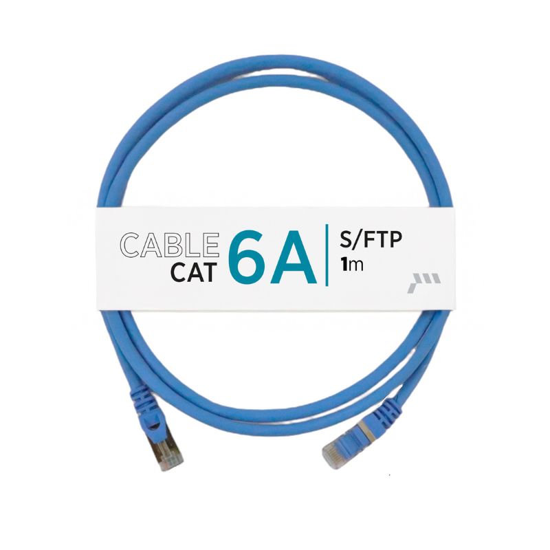 Patch Cord blindado (S/FTP) CAT6A, color azul, 7FT-2.1M