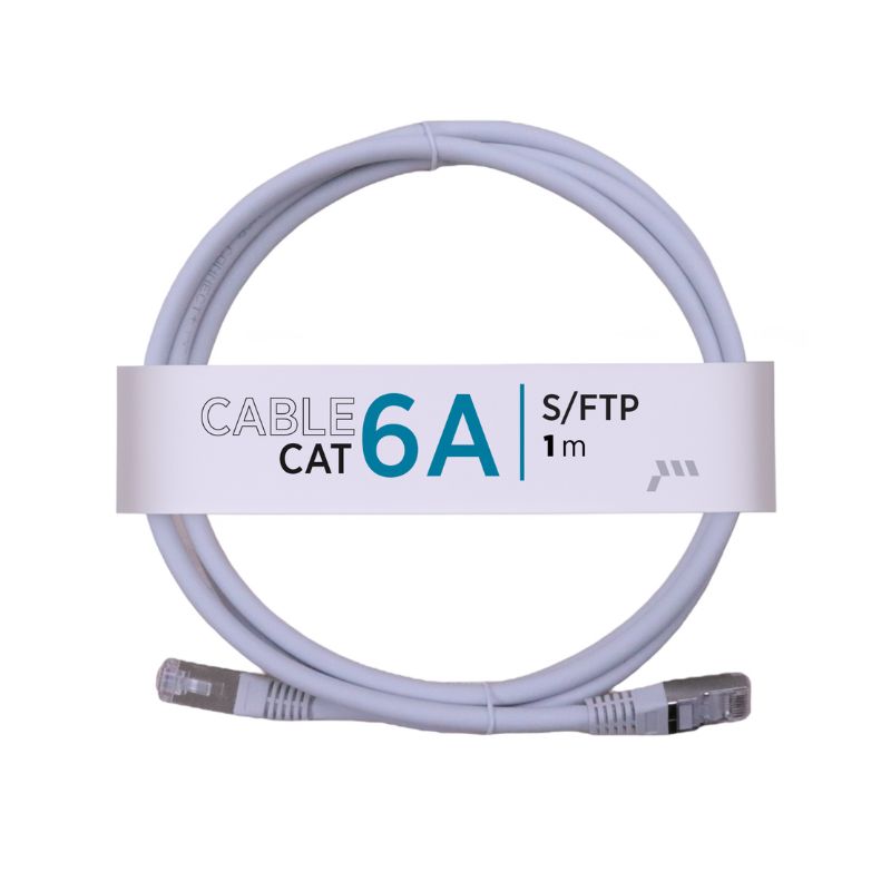 Patch Cord blindado (S/FTP) CAT6A, color gris, 7FT-2.1M