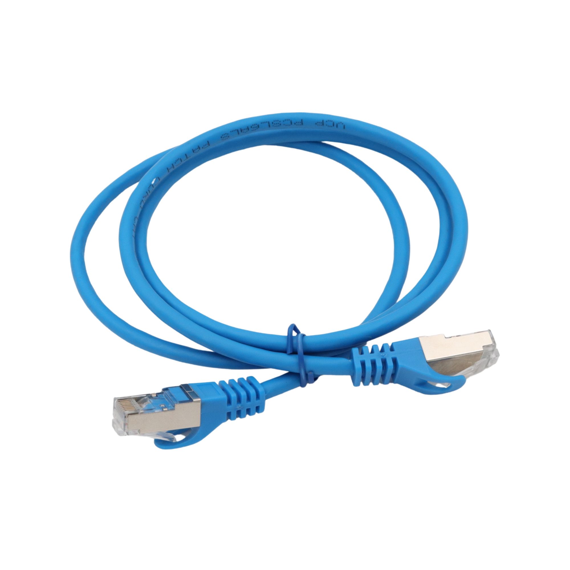 Patch Cord 1ft – 30cm Categoría 6A S/FTP Azul, diámetro reducido
