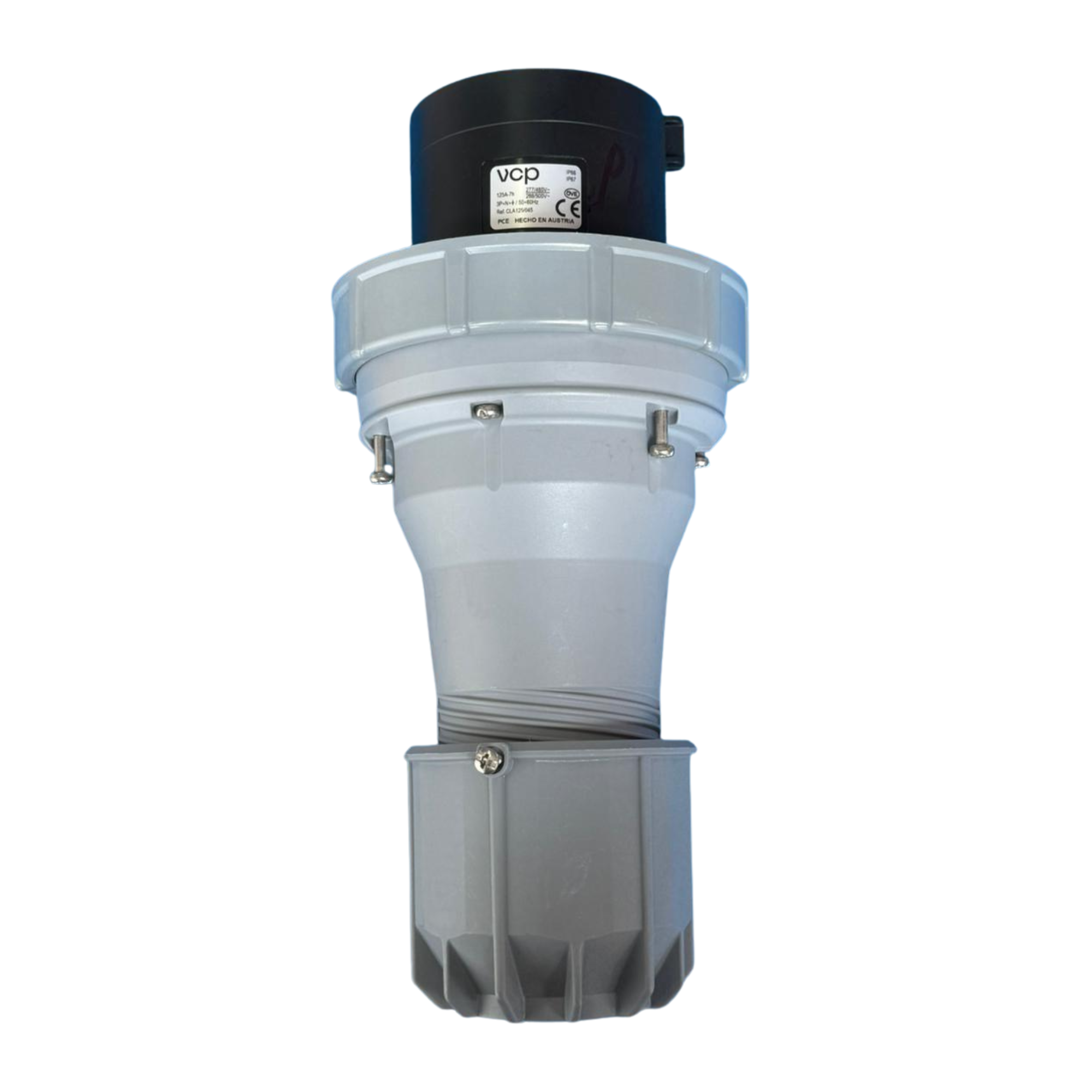 CLAVIJA INDUSTRIAL, 500V, IP67, 125A, 3P+N+T, color negro.