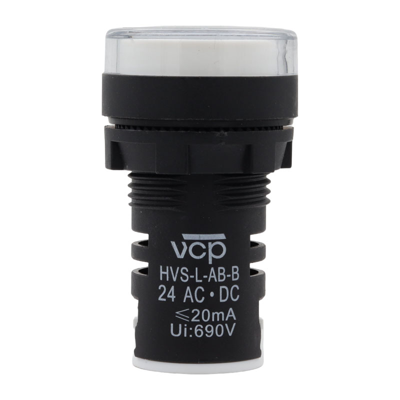 Pilotos electrónicos monoblock 22 mm blanco 24 VDC/AC
