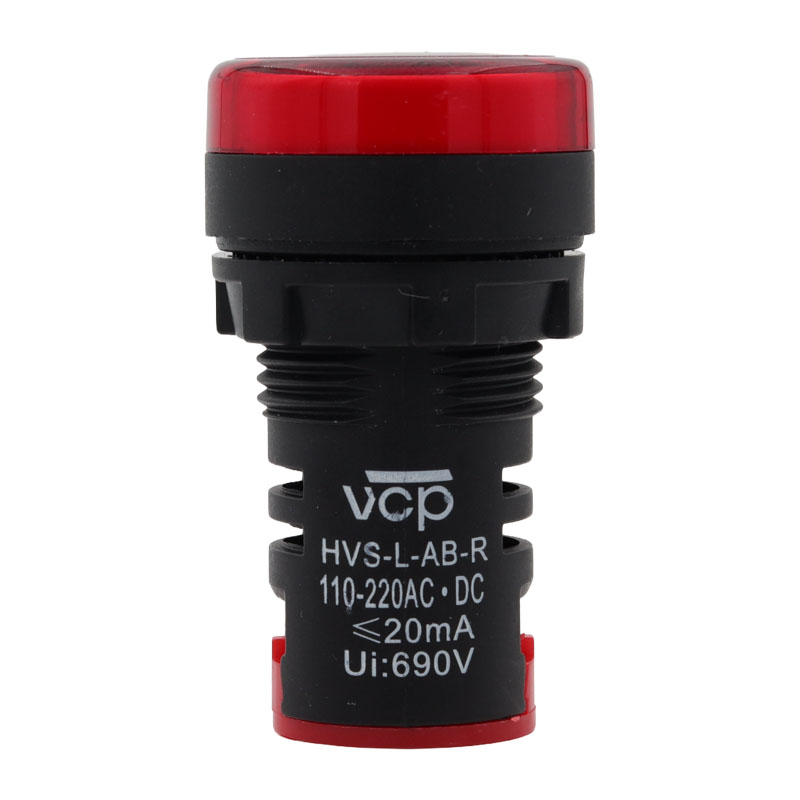 Pilotos electrónicos monoblock 22 mm rojo 110-220 VAC