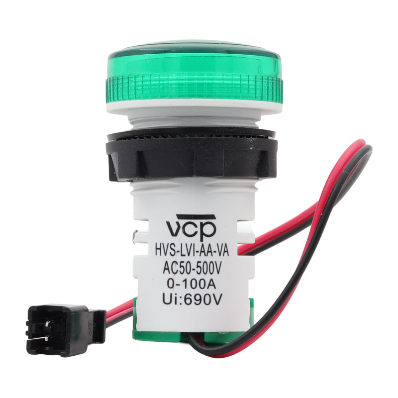 Pilotos electrónicos V/I amarillo 22 mm 500V-100A